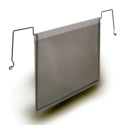 Drahtbügeltasche, A4 quer, 50 Stück, transparent