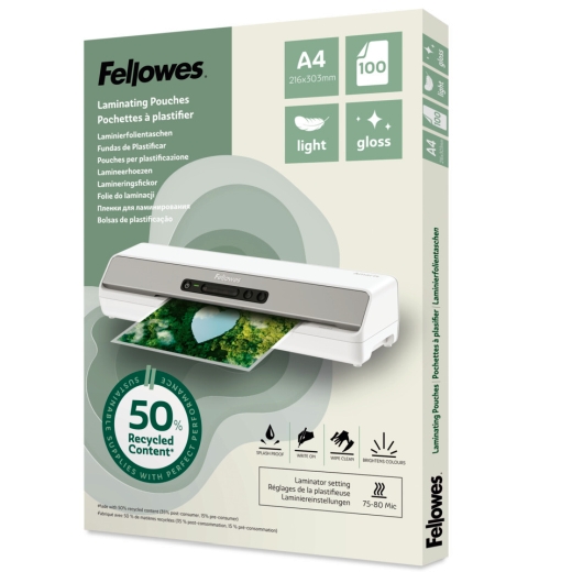 Laminierhülle, A4, 2 x 80 µm, 100 Stück, glänzend transparent