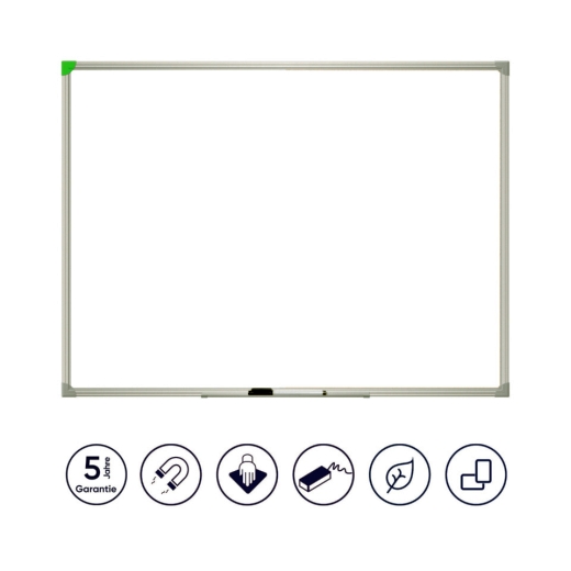 Whiteboard U-Act!Line® Stahl, Aluminiumrahmen, 1800 x 1200 mm, weiß