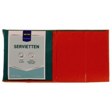 Servietten Zellltuch, 33x33cm, 3-lagig, 250 Stück, rot