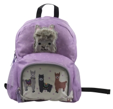 Kinderrucksack Lama Plüsch - 22 x 32 x 11 cm