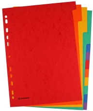 Register - blanko, Karton, A4, 12 Blatt, 6-farbig