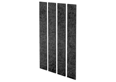 Akustik-Wandpanel AWP200 - 4er Set, 200 x 25 cm - Filzoptik grau-meliert