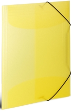 19514 Gummizugmappe - A3, PP transluzent, gelb