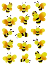 6038 Sticker MAGIC Bienen, Neon