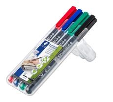 Feinschreiber Universalstift Lumocolor® - permanent, M, 4 Farben