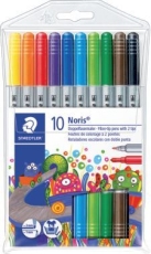 Doppelfasermaler Noris Club®, 2 Spitzen: dünn 1,0 mm, dick 3,0 mm, 10 Farben