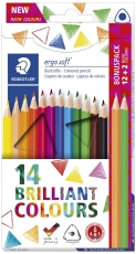 ergo soft® 157 Farbstifte - 3 mm, Kartonetui 12+2 Farben