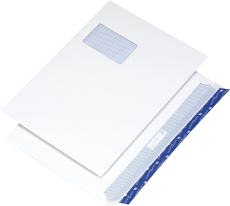 Briefumschlag C4, haftkebend, weiß, Offset 120g, 250 Stück mit Fenster