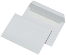 Briefumschläge C6 (162x114 mm), ohne Fenster, haftklebend, 80 g/qm, 1.000 Stück