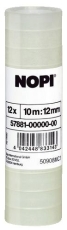 Klebefilm NOPI® transparent, PP, unsichtbar, Bandgröße (L x B): 10 m x 12 mm