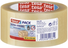 Verpackungsklebeband tesapack® Ultra Strong, PVC, 66 m x 50 mm, transparent