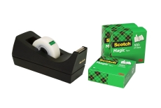 Tischabroller - inkl. 3 Rollen Magic™ Tape 810, schwarz