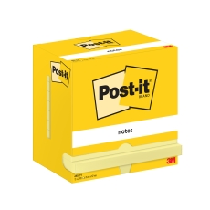 Haftnotizblock - 76 x 127 mm, gelb, 12x 100 Blatt Karton