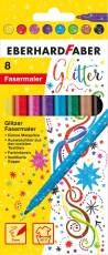 Fasermaler Glitzer 8er Etui, 3mm, sortiert