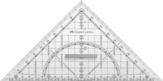 Geometrie-Dreieck GRIP groß, Kunststoff, 22 cm, durchsichtig