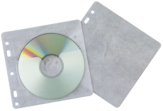 CD/DVD-Hüllen - Universallochung zur Ablage im Ordner/Ringbuch, transparent, Packung mit 40 Stück