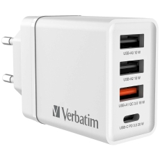 Ladegerät Steckdose 3x USB-A/1x USB-C, 30 Watt, weiß