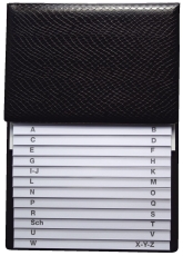 Telefon-Klappregister - schwarz, 160 x 230 mm