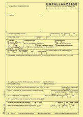 Unfallanzeige für Arbeitsunfall - SD, 1 x 5 Blatt, DIN A4, + 1 Seite Hinweise