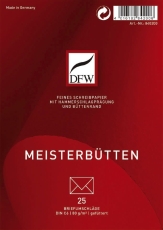 Briefumschlag Meisterbütten - DIN C6, gefüttert, 80 g/qm, 25 Stück