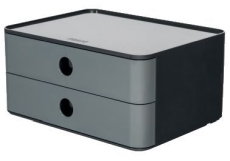 SMART-BOX ALLISON Schubladenbox - stapelbar, 2 Laden, dark grey/granite grey