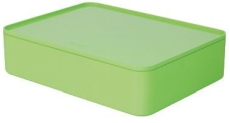 SMART-ORGANIZER ALLISON Utensilienbox mit Innenschale und Deckel - snow white/lime green