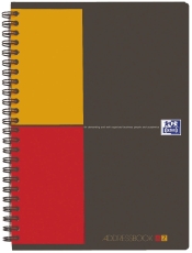 International Adressbook - PP-Deckel, schwarz, 2farbige Lineatur, A5+, 72 Blatt