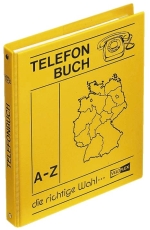 Telefonringbuch - A5, gelb, inkl. Einlagen und 12-teiliges Register A-Z