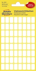 3041 Mini-Organisations-Etiketten, 13 x 8 mm, 6 Blatt/384 Etiketten, weiß