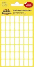 3072 Mini-Organisations-Etiketten, 16 x 9 mm, 6 Blatt/294 Etiketten, weiß