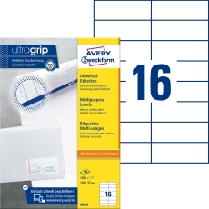 3484 Universal-Etiketten ultragrip - 105 x 37 mm, weiß, 1.600 Etiketten, permanent