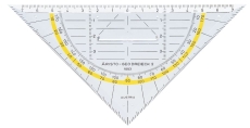 Geo-Dreieck® mit Griff, Plexiglas®, 160 mm, glasklar