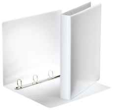 Ringbuch Präsentation, mit Taschen, A4, PP, 4 Ringe, 25 mm, weiß