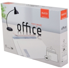 Briefumschlag Office in Shop Box - C4, hochweiß, haftklebend, mit Fenster, 120 g/qm, 50 Stück