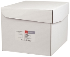 Faltentasche Office Box mit Deckel - C4, weiß, 20 mm Falte, haftklebend, ohne Fenster, 120 g/qm, 200 Stück