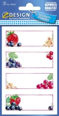 Z-Design 59550, Marmeladen Etiketten, Erdbeeren, Johannisbeeren, 3 Bogen/12 Etiketten