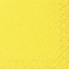 Cocktail-Servietten 3lagig Tissue Uni gelb, 24 x 24 cm, 20 Stück