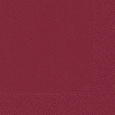 Servietten 3lagig Tissue Uni bordeaux, 33 x 33 cm, 20 Stück