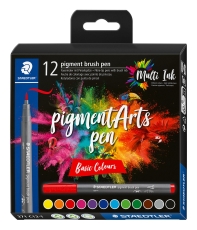 Pinselmaler pigment brush pen 371 - 12 Farben sortiert