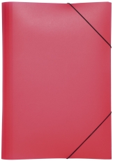 Gummizugmappe Lucy Basic - A4, rot, PP, 3 Einschlagklappen