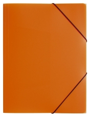 Gummizugmappe Lucy Colours - A3, PP, orange transluzent