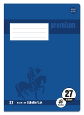 Heft PREMIUM LIN 27 - A4, 16 Blatt, 90 g/qm, PREMIUM LIN iert mit RandPREMIUM LIN ien