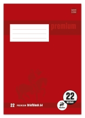Briefblock PREMIUM LIN 22 - A4, 90 g/qm, 50 Blatt, kariert