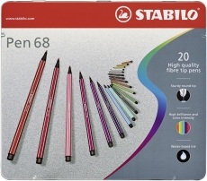 Premium-Filzstift - Pen 68 - 20er Metalletui - mit 20 verschiedenen Farben