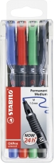 Folienstift - OHPen universal - permanent medium - 4er Pack - grün, rot, blau, schwarz