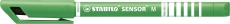 Fineliner mit gefederter Spitze - SENSOR M - medium - Einzelstift - grün