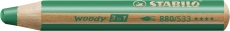 Buntstift, Wasserfarbe & Wachsmalkreide - woody 3 in 1 - Einzelstift - dunkelgrün