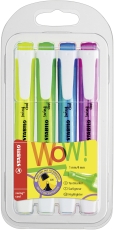 Textmarker swing® cool - 4er Pack - gelb, grün, blau, pink