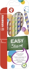 Ergonomischer Buntstift für Rechtshänder - EASYcolors - 6er Pack - mit 6 verschiedenen Farben